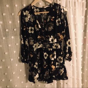 Black Floral ILLA ILLA Romper